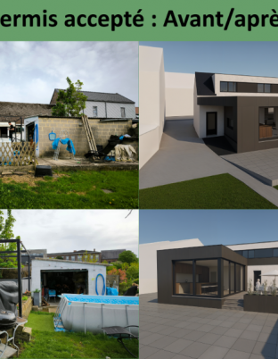 Demande de permis d'urbanisme acceptée : Rénovation et extension d'une maison unifamiliale